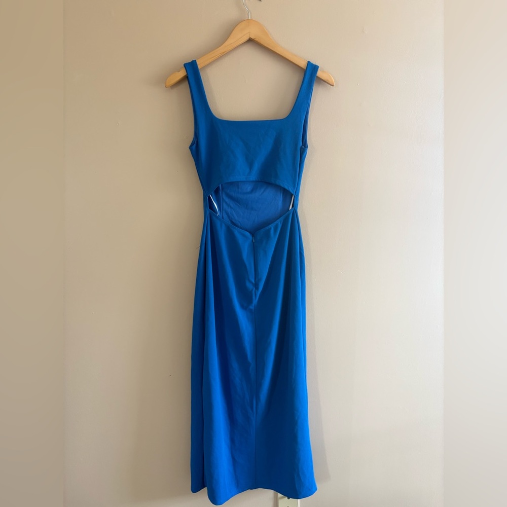 Lulus Davana Bright Blue Cutout Midi Dress Size Small - Picture 4 of 10